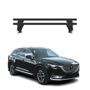 Menabo Barres de toit Transversales pour Mazda CX-9 II 2016-2024 Noir ABE 2x