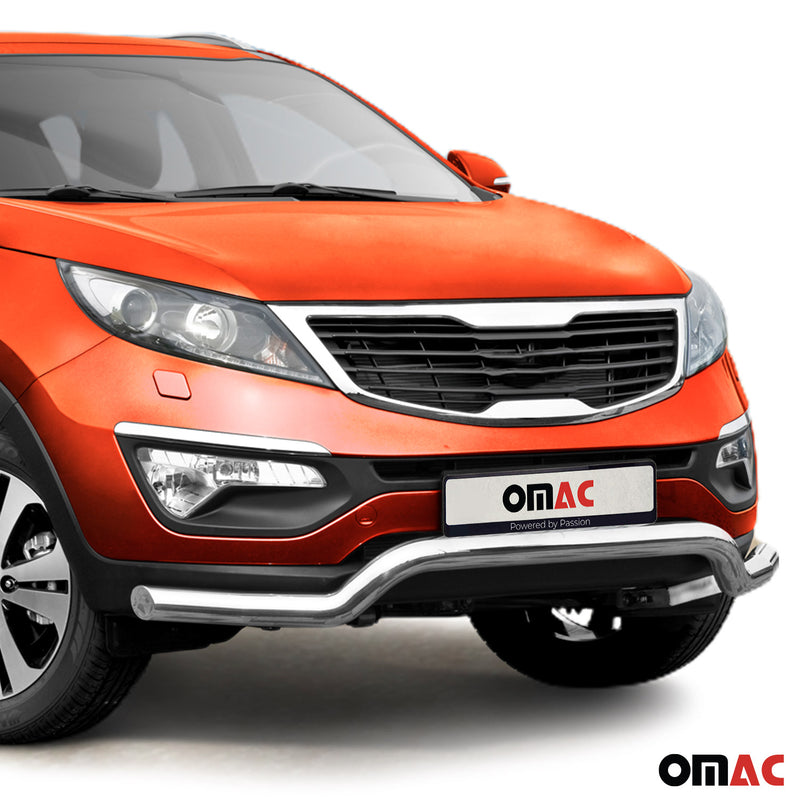 Pare-Buffle Avant Pour Kia Sportage 2010-2015 en Acier Inox Argent