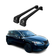Barres de toit transversales pour Mazda 3 HB Berline 2003-2009 Alu Noir