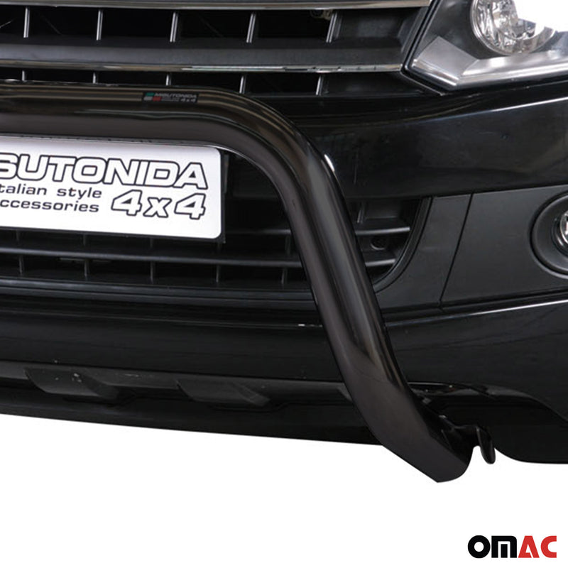 Pare-buffle Avant pour VW Amarok Trendline 2010-2016 76 mm en Acier Noir