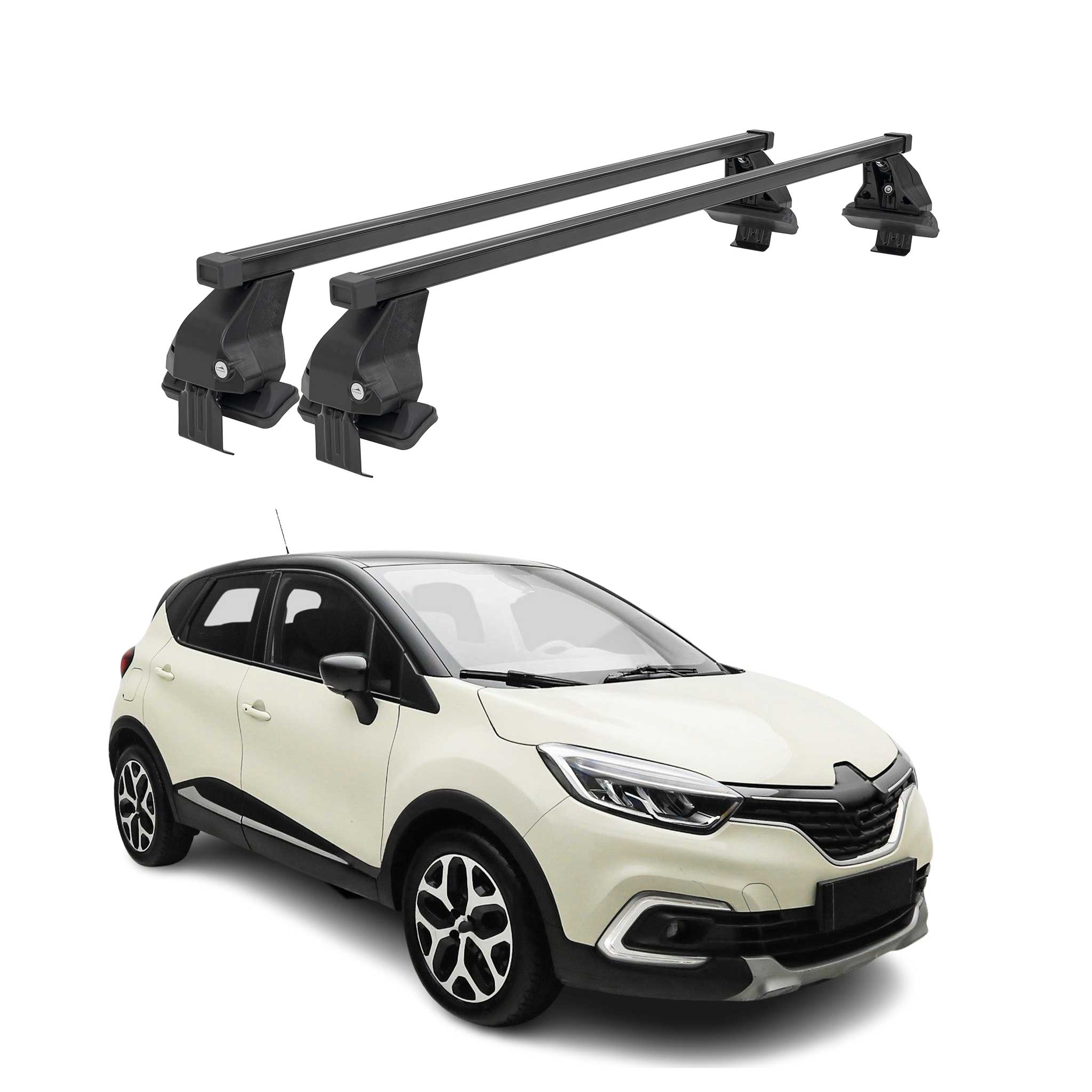 Barres Transversales Menabo pour Renault Captur 2013-2017 Noir