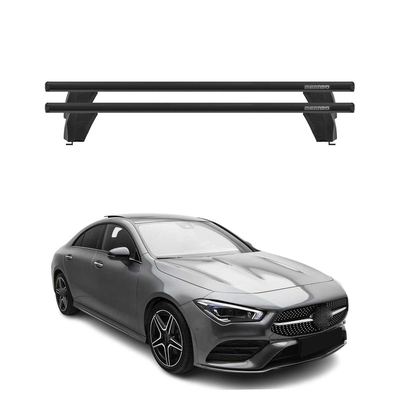Menabo Barres de toit Transversales pour Mercedes CLA C118 2019-2025 Alu Noir