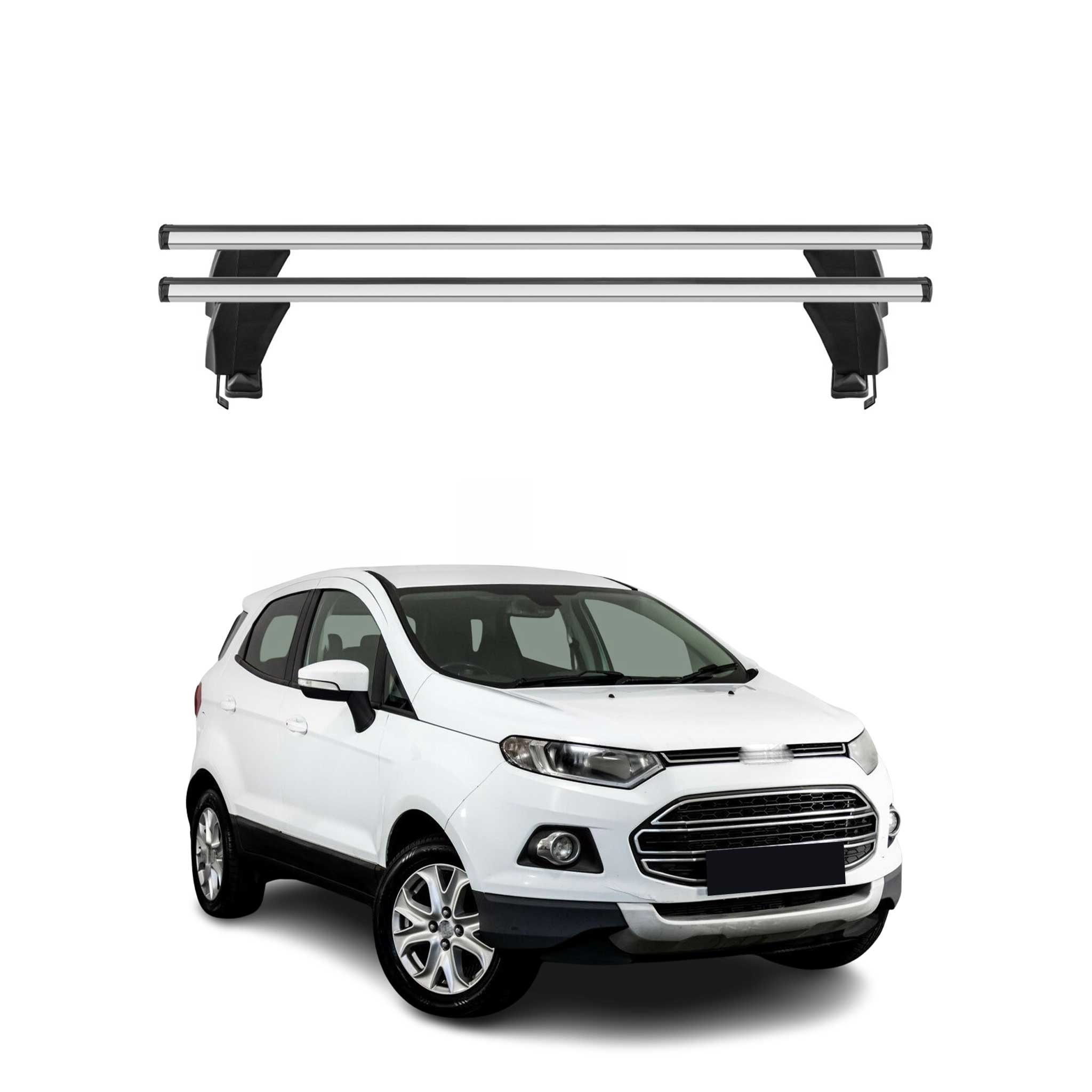 Menabo Barres de toit Transversales pour Ford Ecosport 2014-2017 Gris ABE 2x