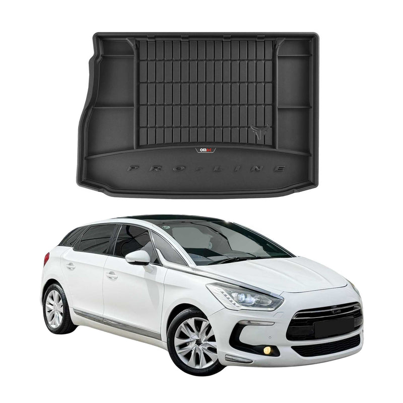 Tapis de Coffre pour Citroen DS5 Hybrid 2011-2015 Noir TPE