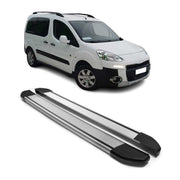 Marchepieds Latéraux pour Peugeot Partner Tepee 2008-2018 Alu Argent 2Pcs
