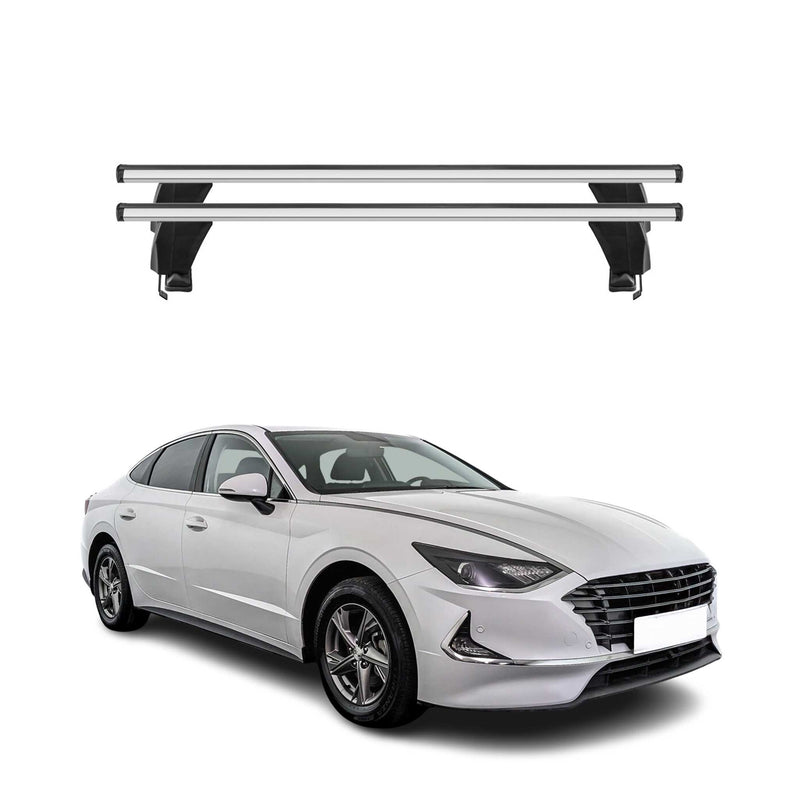 Menabo Barres de toit transversales pour Hyundai Sonata VIII 2019-25 Alu Gris 2x