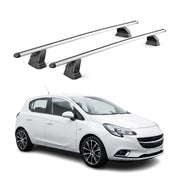 Barres de toit transversales Alu pour Opel Corsa E 2014-2019 TÜV 75 kg Gris 2Pcs