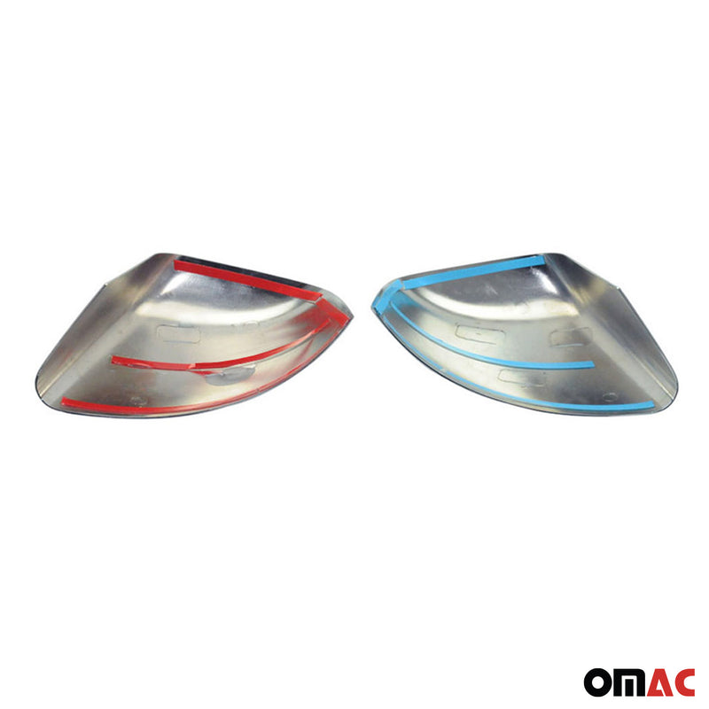 Coques de Rétroviseurs pour Kia Venga 2009-2019 2x Acier Inox Chromé