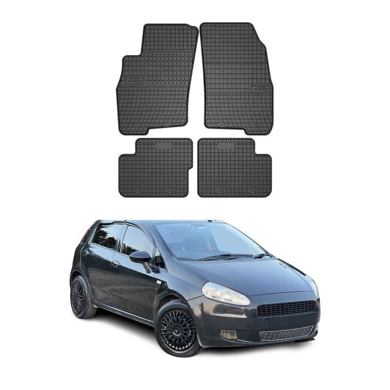 Tapis de Sol pour Fiat Punto 2005-2012 Caoutchouc Noir