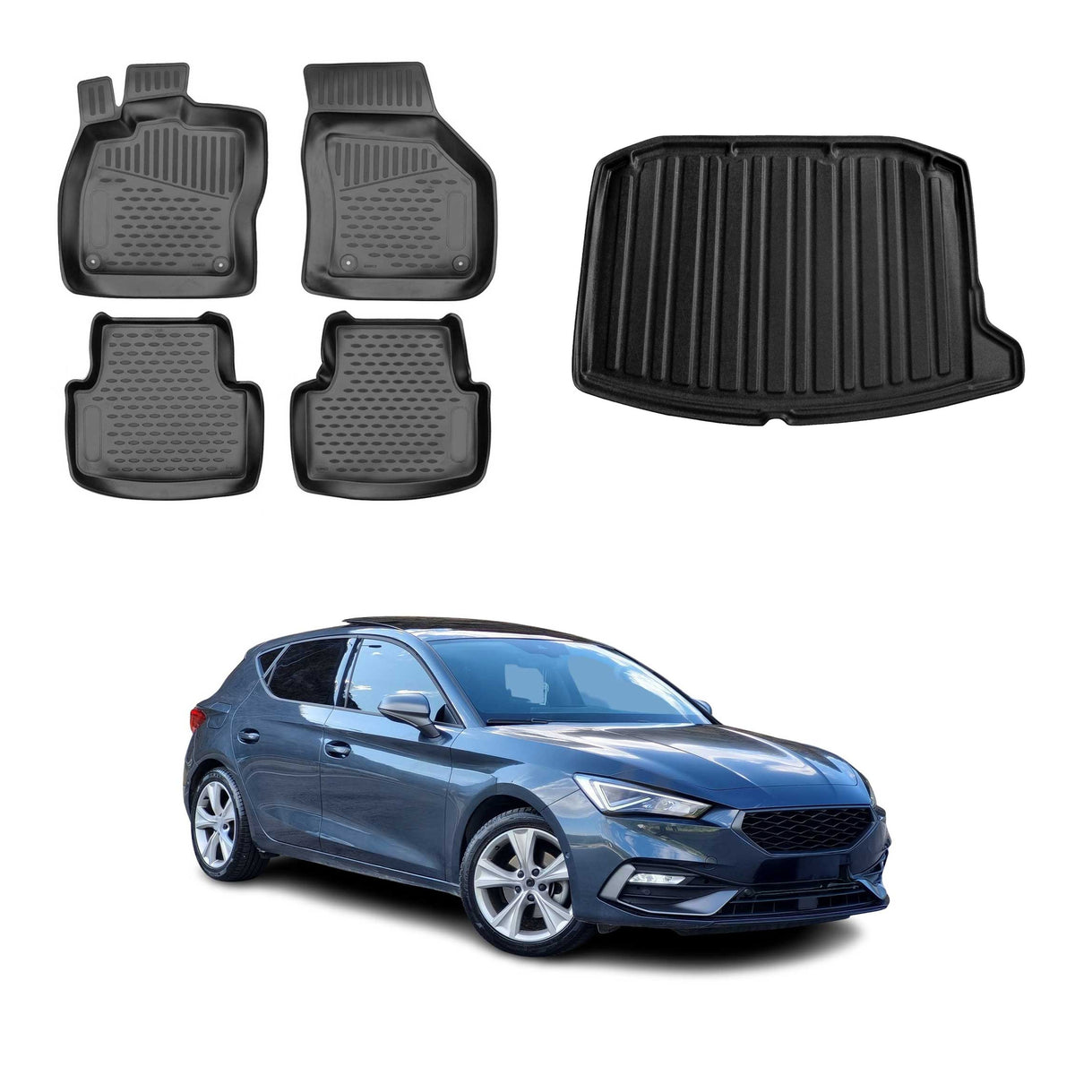 OMAC Kit Tapis de Sol et Coffre pour Seat Leon IV 2020-2026