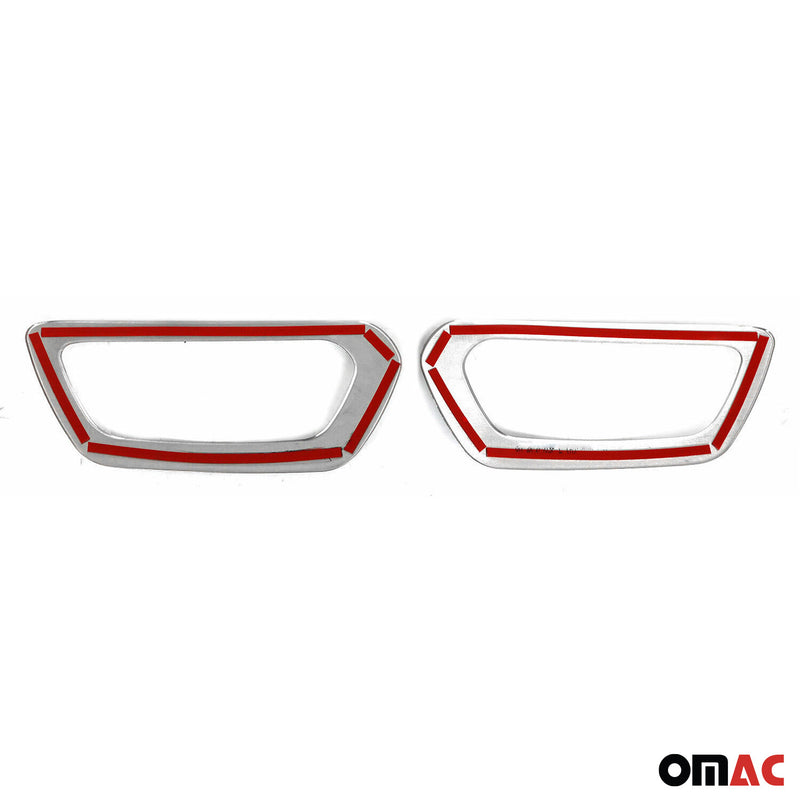 Cadre phare antibrouillard pour Ford Transit 2019-2025 en acier inox chromé