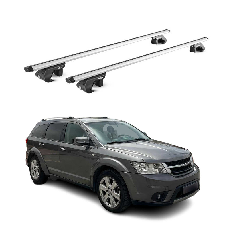 Barres de toit transversales ABE pour Fiat Freemont 2011-2016 5 P Alu Gris 2x