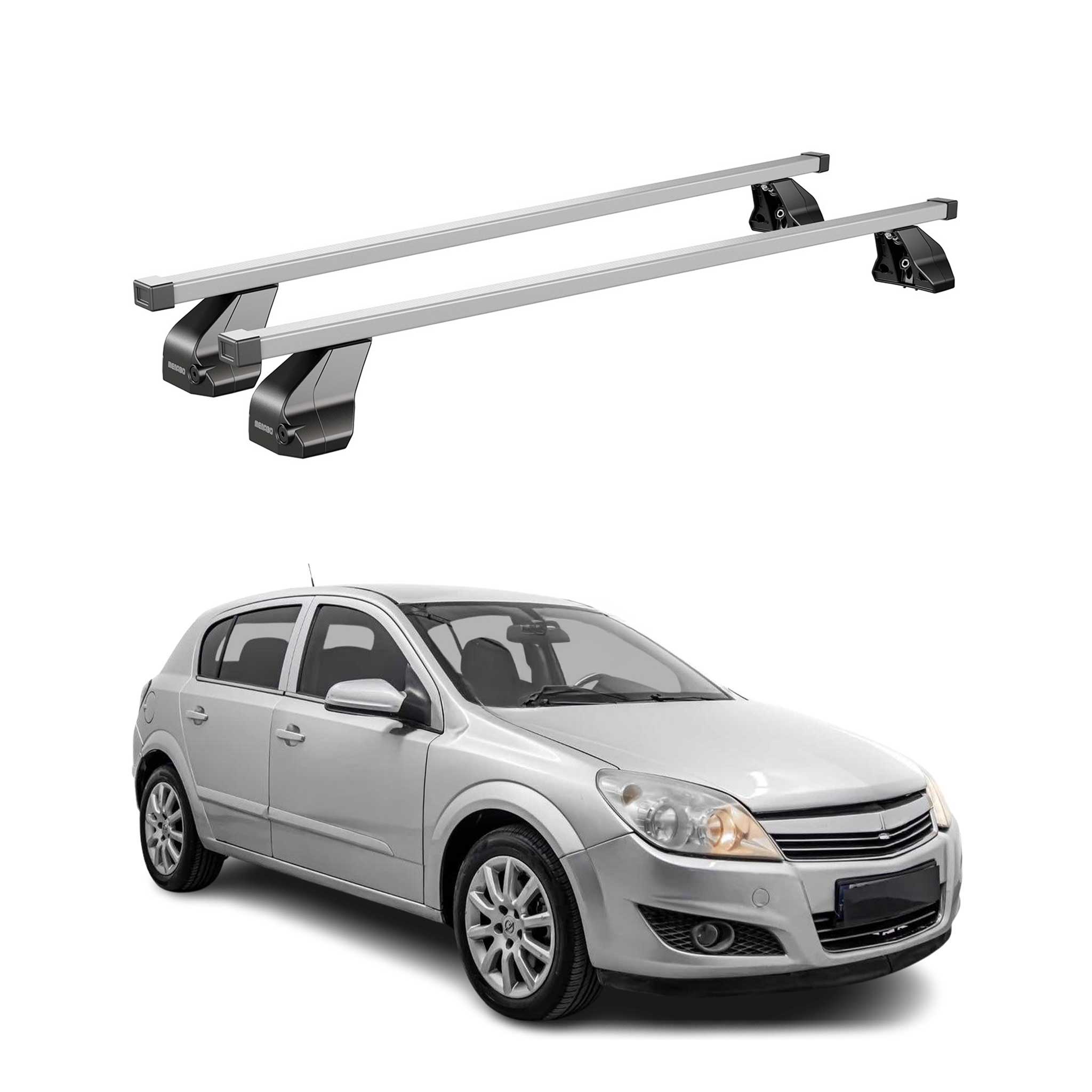 Barres de toit transversales pour Opel Astra H 2004-2011 Gris