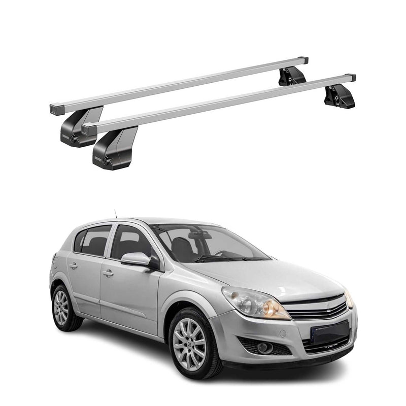 Barres de toit transversales pour Opel Astra H 2004-2011 Gris