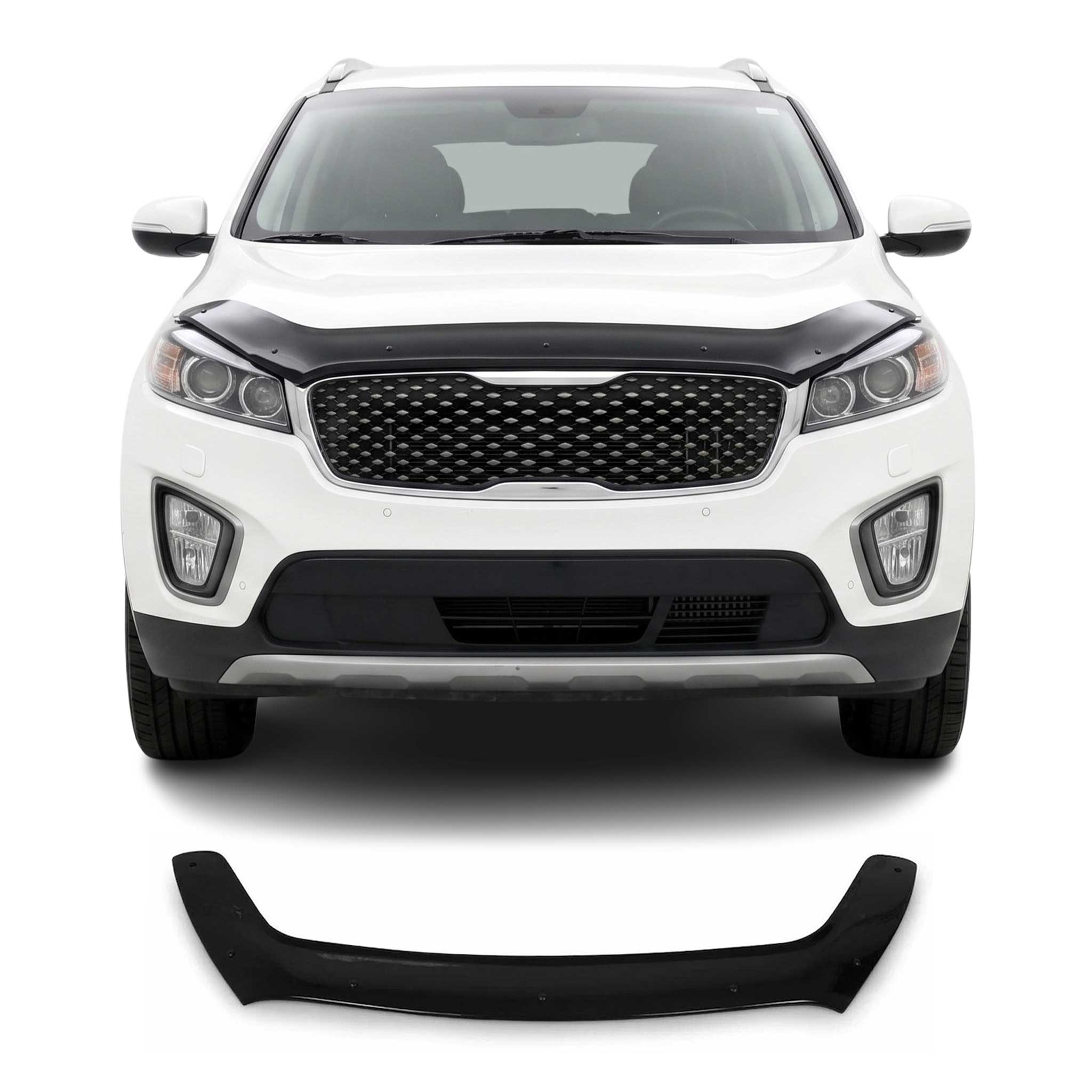 Deflecteurs d'air capot de voiture pour Kia Sorento 2016-2020 Acrylique Noir