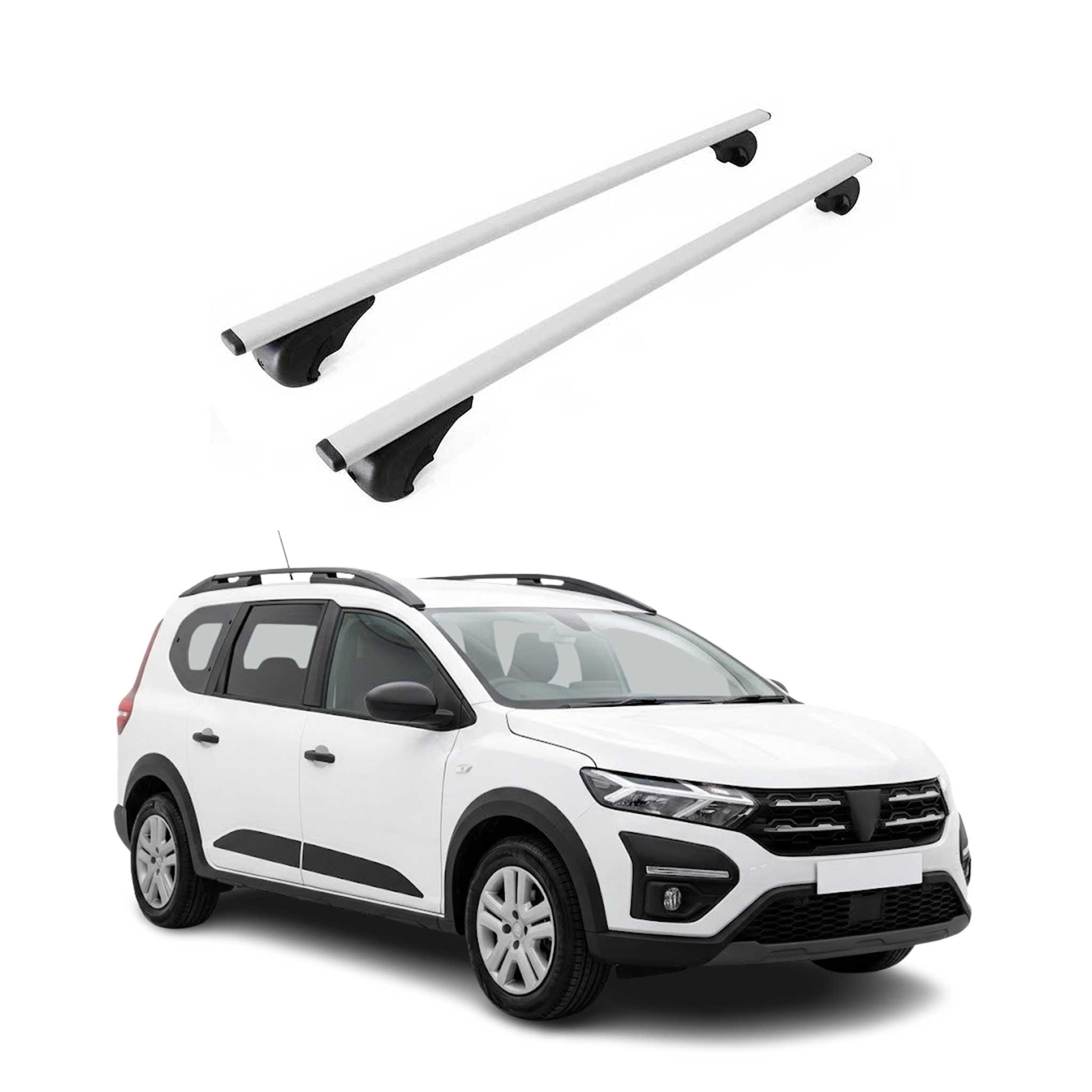Barres de toit Transversales pour Dacia Jogger 2022-2026 Fer Gris 2Pcs