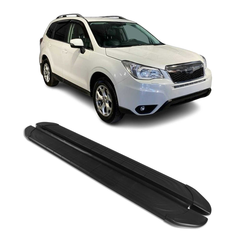 Marchepieds Latéraux pédale pour Subaru Forester 2013-2018 2Pcs Aluminium Noir