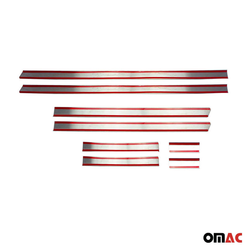 Baguettes de porte pour VW T6 T6.1 Transporter tout 2015-2024 L2 long chrome