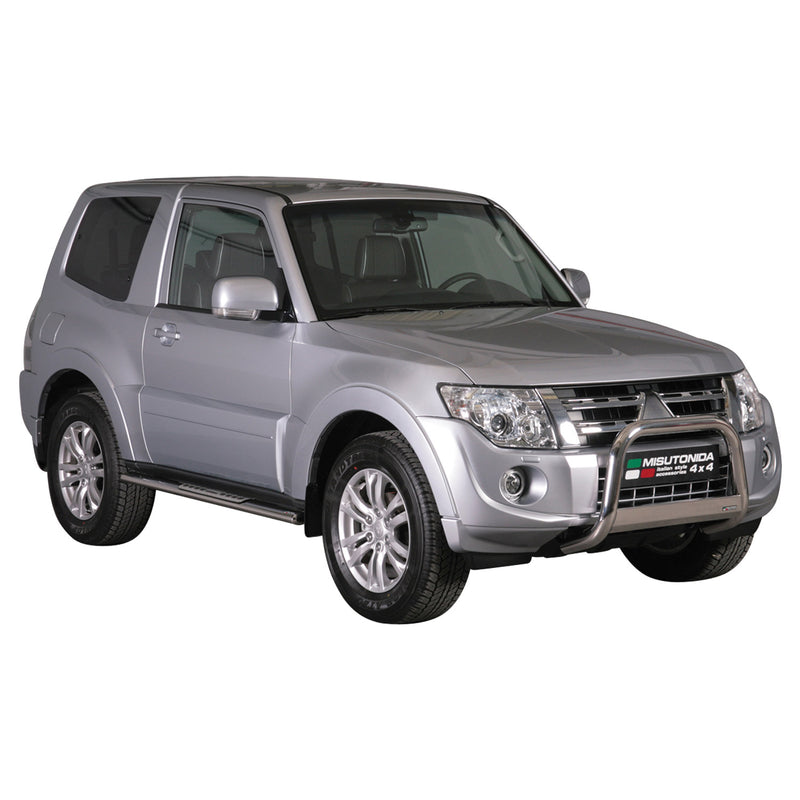 Pare-buffle Avant pour Mitsubishi Pajero 2012-2018 63 mm en Acier Gris