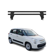 Menabo Barres de toit Transversales pour Fiat 500L 2012-2024 Alu Noir ABE 2x