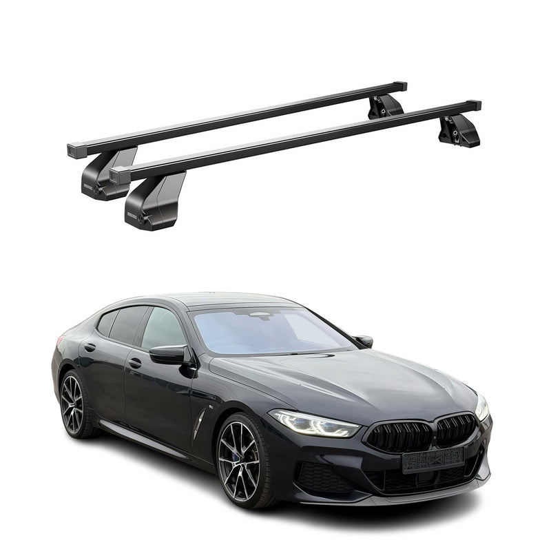 Barres transversales Menabo pour BMW Série 8 G16 2019-24 / G15 2018-24 inox Noir