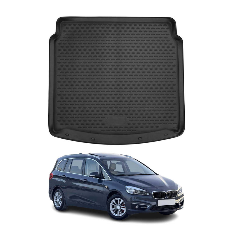 OMAC Tapis de coffre pour BMW Série 2 Gran Tourer F46 2014-2024 caoutchouc Noir