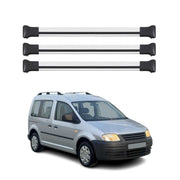 Barres de toit transversales pour VW Caddy 2003-2020 Aluminium Gris 3Pcs