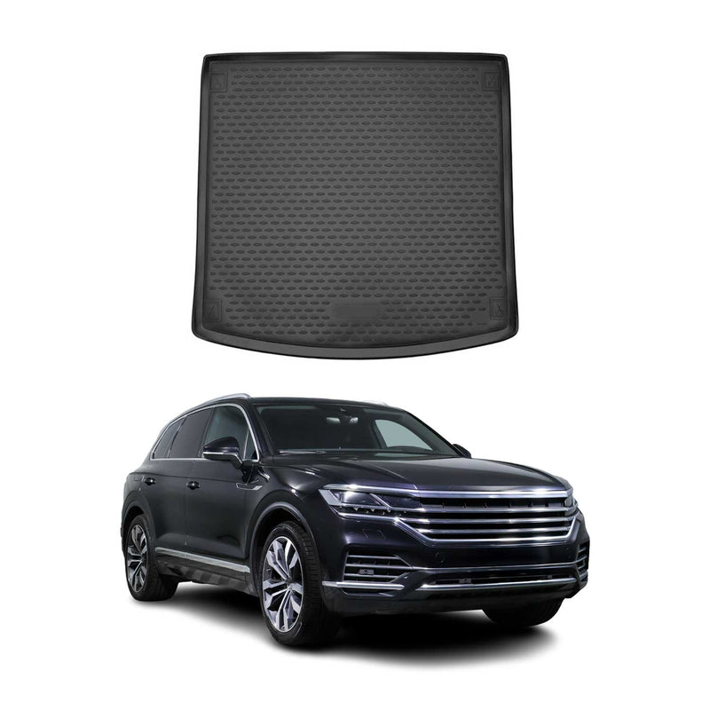 OMAC Tapis De Coffre pour VW Touareg 2018-2024 en caoutchouc Noir