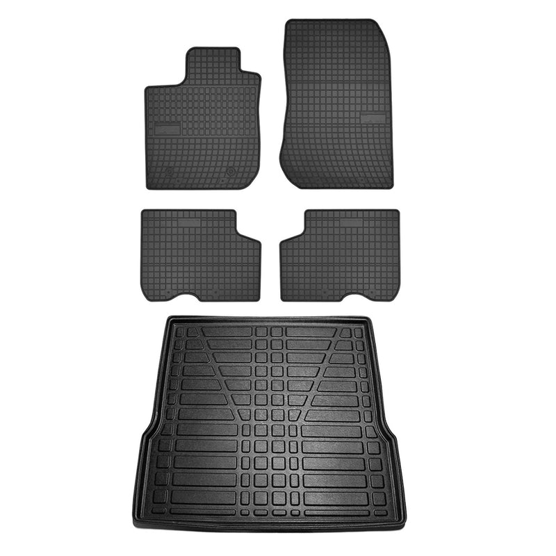 Kit Tapis de sol et coffre pour Dacia Logan 2012-2020 TPE Noir