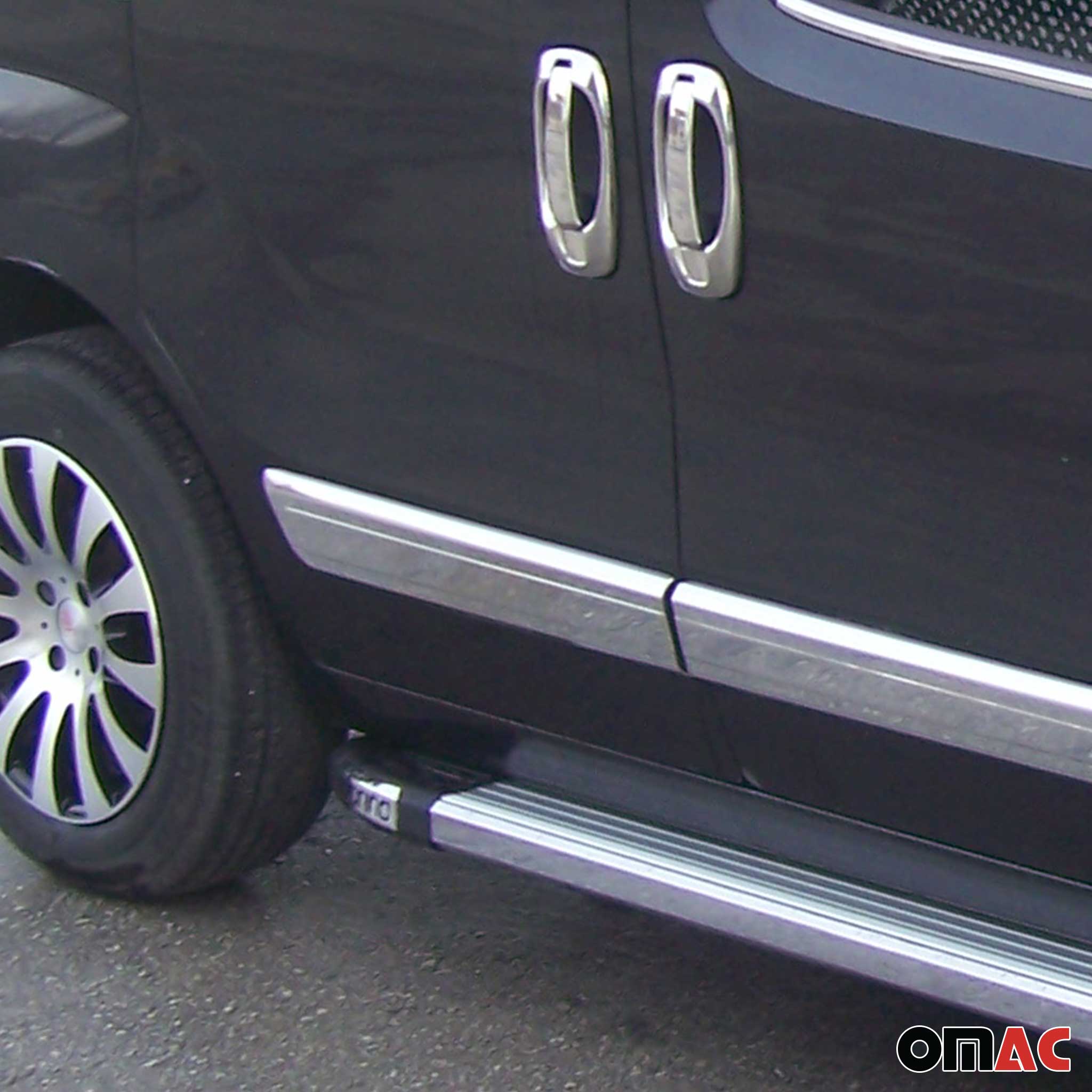 Garniture Baguette de porte latérale pour Fiat Fiorino 2007-2021 acier inox 4Pcs