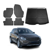 Kit Tapis de sol et coffre pour Volvo XC60 2009-2019 TPE Noir