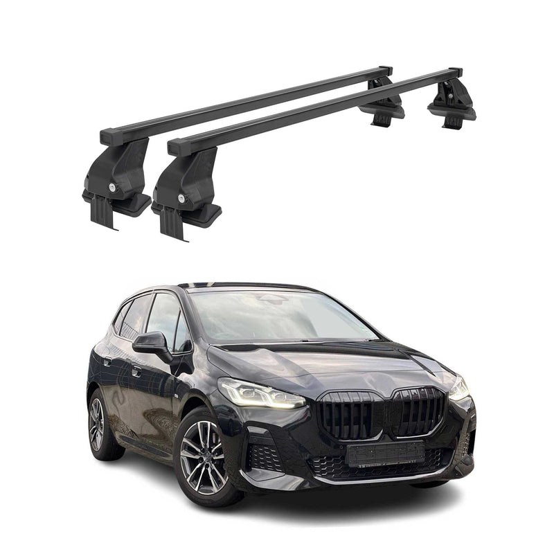 Barres de toit Transversales pour BMW Série 2 U06 Active Tourer 2021-25 2x Noir