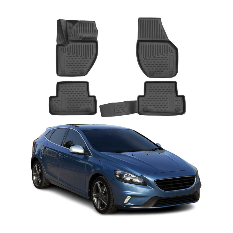 Tapis de Sol pour Volvo V40 2016-2019 TPE Noir