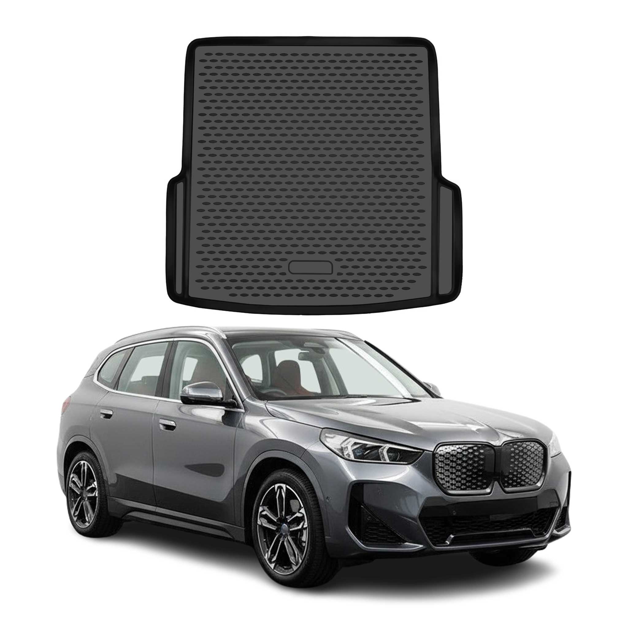 OMAC Tapis de coffre pour BMW iX1 U11 2022-2026 sans niches latérales TPE Noir