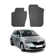 Tapis de Sol pour Skoda Fabia 2014-2021 Noir Caoutchouc