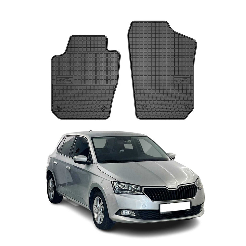 Tapis de Sol pour Skoda Fabia 2014-2021 Noir Caoutchouc