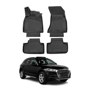 OMAC 3D Tapis de sol pour Audi Q5 FY 2017-2024 caoutchouc TPE Noir 4Pcs
