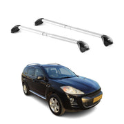 Barres de toit transversales pour Peugeot 4007 2007-2012 Gris Argenté 2x ABE