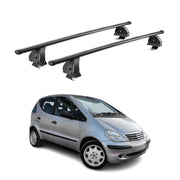 Barres de toit transversales acier pour Mercedes Classe A W168 1997-2004 Noir 2x