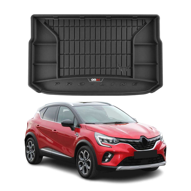 Tapis de Coffre pour Renault Captur 2019-2022 TPE Noir