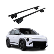 Barres de toit Transversales pour Kia EV3 2024-2026 Acier Gris 2Pcs