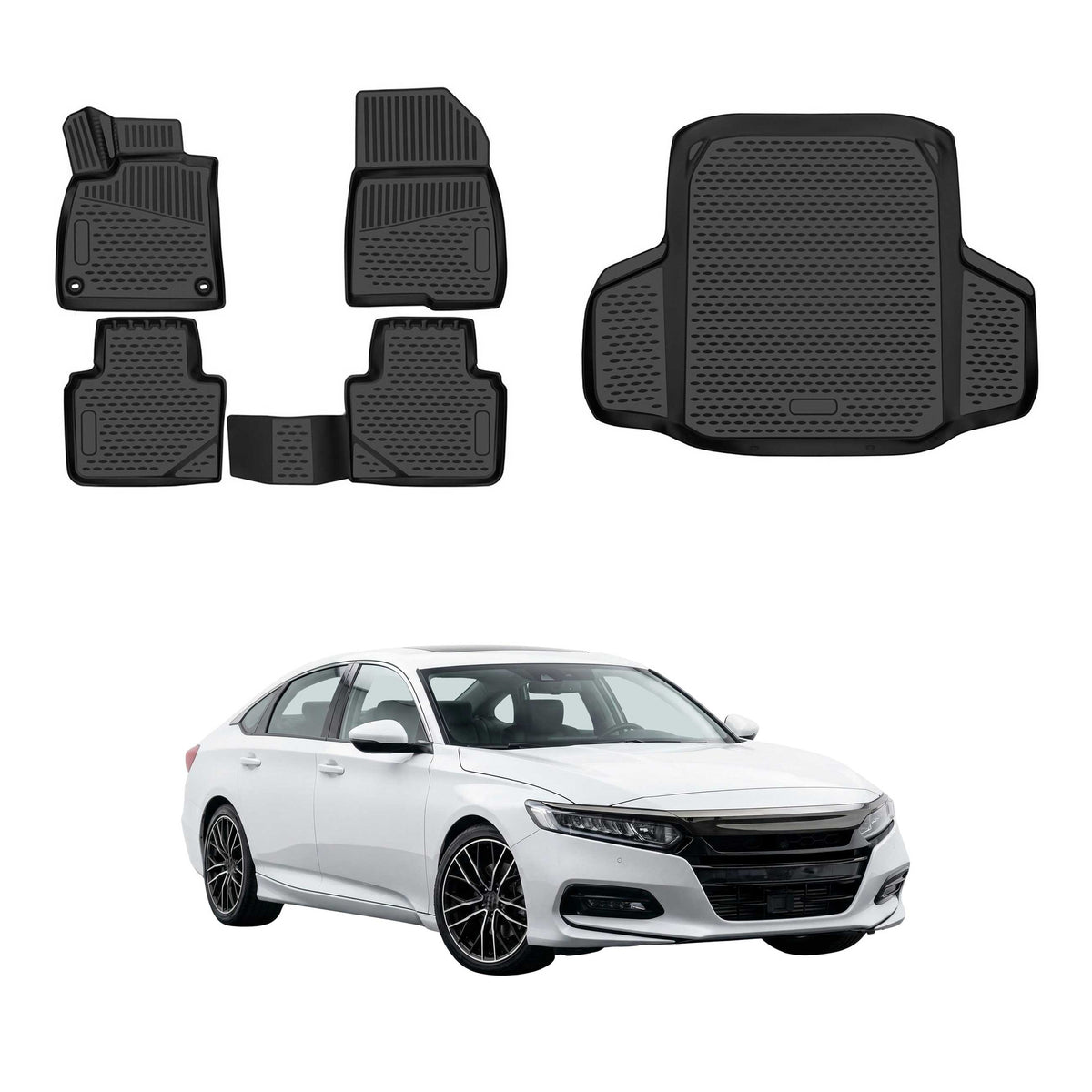 Kit Tapis de Sol et Coffre pour Honda Accord mk10 Berline 2020-2022 Facelift