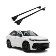 Barres de toit Transversales pour VW Tiguan III 2024-2026 Acier Noir 2Pcs
