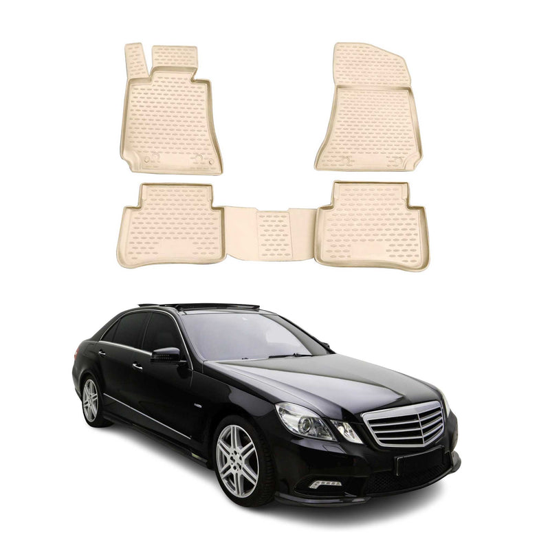 Tapis de Sol pour Mercedes Classe E W212 2009-2016 TPE Beige