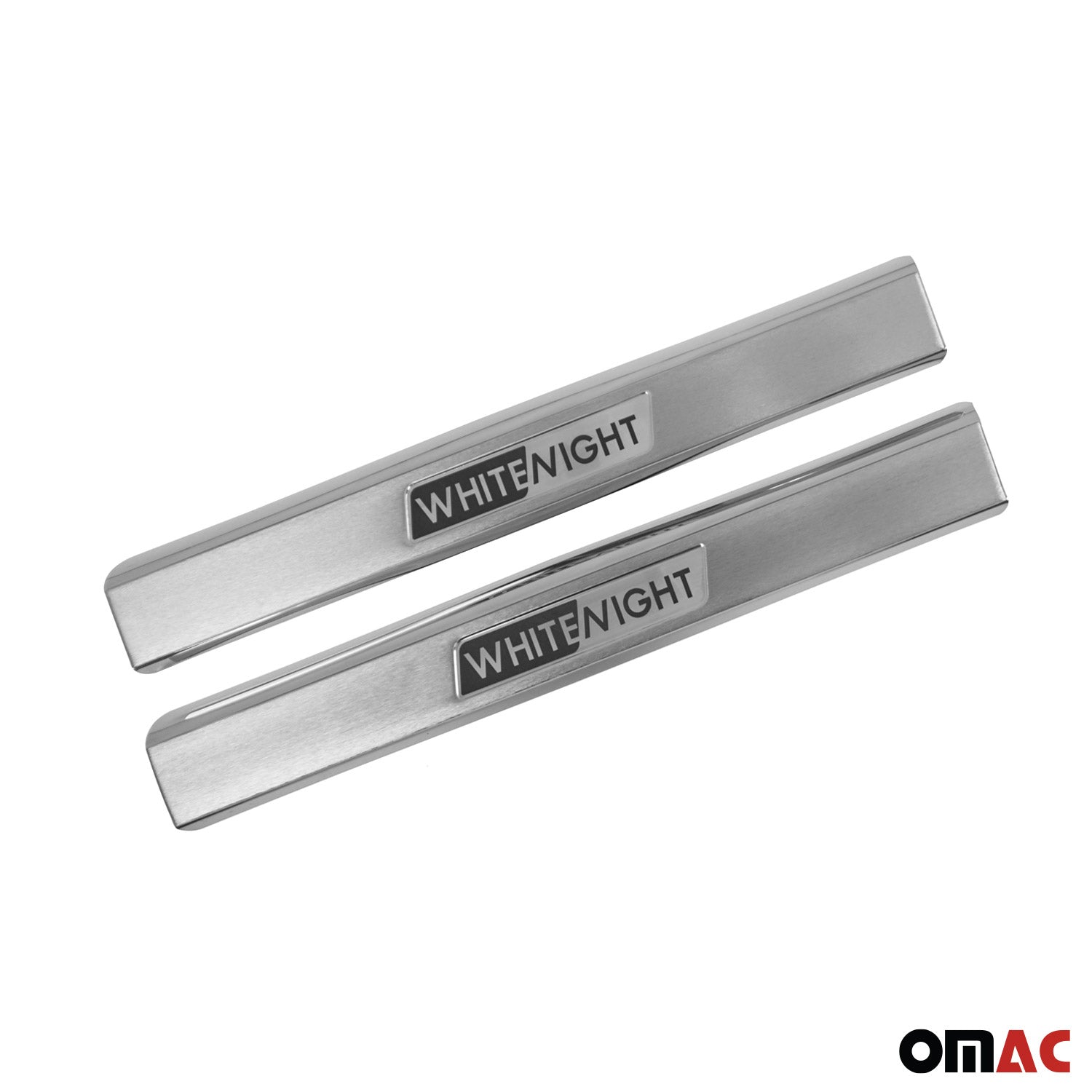 Seuils de porte pour VW T-Roc 2017-2025 White Night en acier inox Chromé
