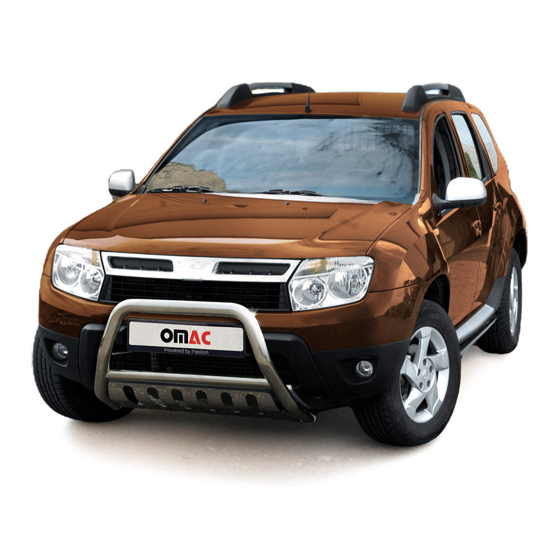 Pare-Buffle Avant Pour Dacia Duster 2010-2013 en Acier Inoxy Argent