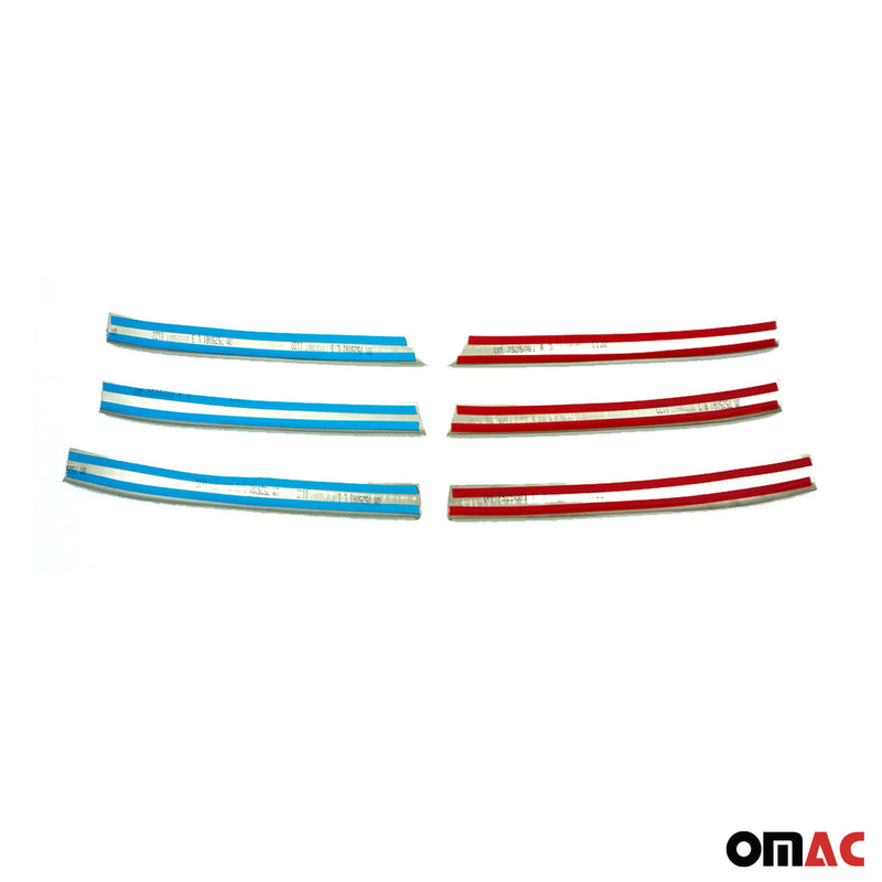 Grille de Calendre pour VW T5 Caravelle Multivan 2003-2010 6pcs en acier inox Chromé