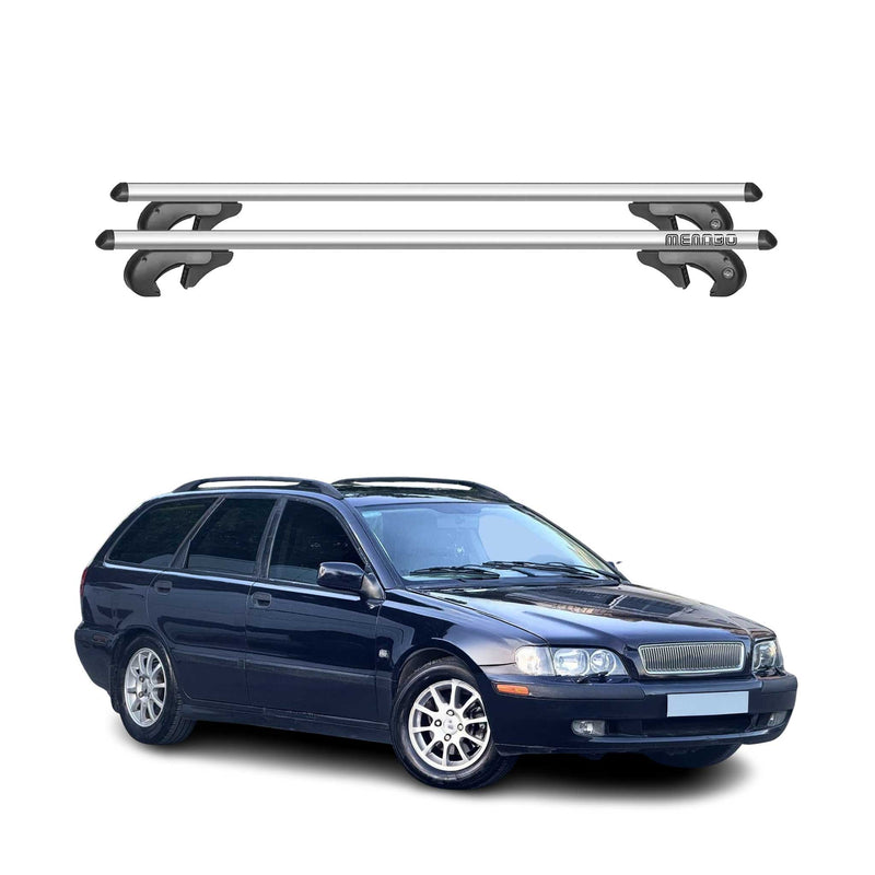 Barres de toit transversales pour Volvo V40 1995-2012 90kg Alu Gris 2tlg