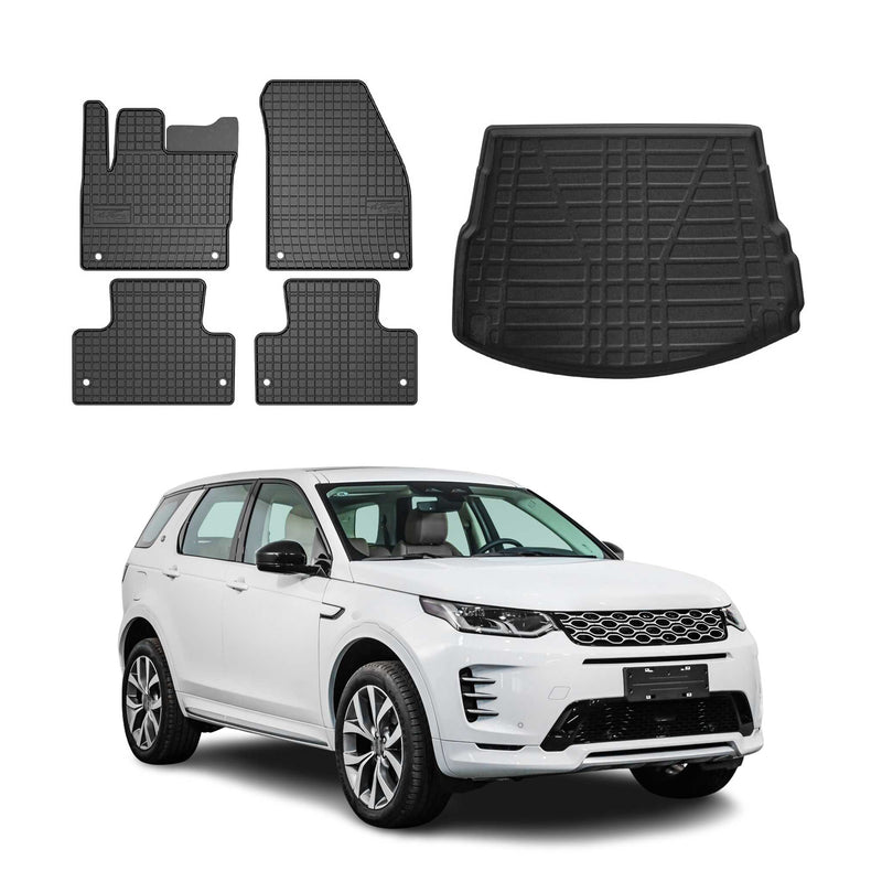 Kit Tapis de sol et coffre pour Land Rover Discovery Sport 2014-2019 TPE Noir