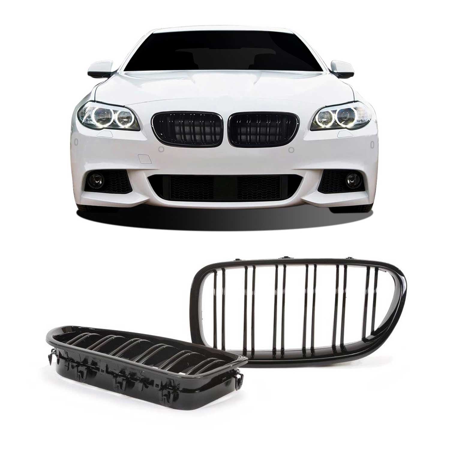 Calandre JOM Pare-chocs avant pour BMW Series 5 F10/F11/F18 2010-2015 ABS Noir